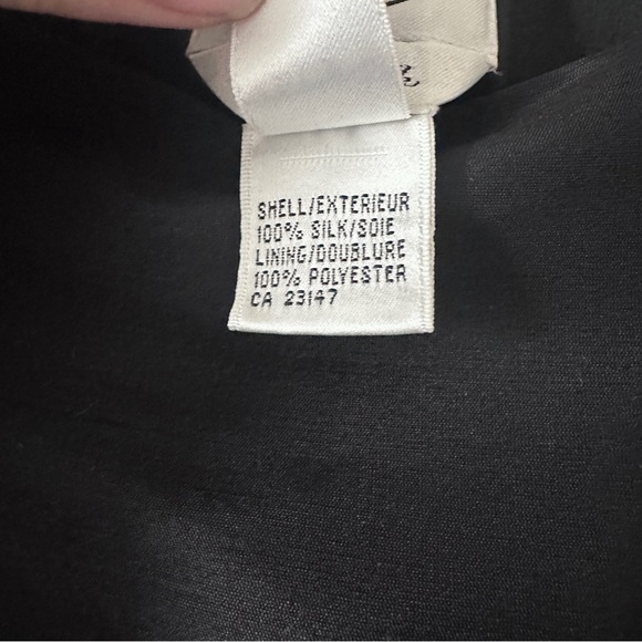 Vintage Talbots Classic Black A-Line Silk Taffeta Skirt - Picture 5 of 6